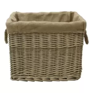 image of JVL Lined Log Basket - Antique Wash