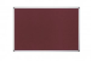 Bi-Office Maya Burgundy Felt Ntcbrd Alu Frame 90x60cm