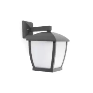 image of Wilma 1 Light Outdoor Large Wall Lantern Dark Grey IP44, E27