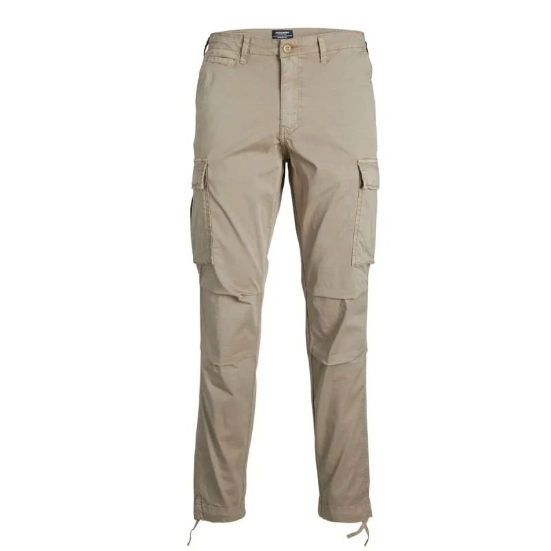 Image of Jack & Jones Beige / Dune Regular Fit Cargo Trousers Stone Male 30R 188398UK