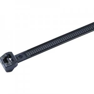 image of HellermannTyton 118-05900 T50LOS-HS-BK-C1 Cable tie 384mm 4.60 mm Black Heat-resistant 100 pc(s)