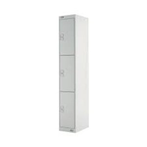 image of Three Compartment Locker D300mm Light Grey Door MC00014