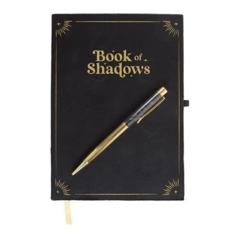 Image of Something Different Something Different Book of Shadows Obsidian Notebook with Pen in Black One Size Unisex 5063693744762