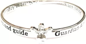 image of Equilibrium Silver Plated Guardian Angel Keepsake Bangle