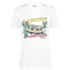Image of Daisy Street Daisy Street Clavery Falls Print T-Shirt - White
