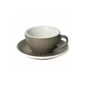 image of Cappuccino cup with a saucer Loveramics Egg Granite, 200ml