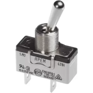 image of APEM 631NH/2 Toggle switch 250 V AC 15 A 1 x Off/On latch