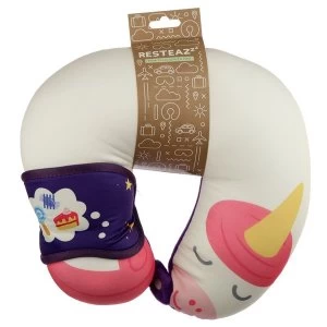 image of Relaxeazzz Sweet Dreams Unicorn Travel Pillow & Eye Mask Set