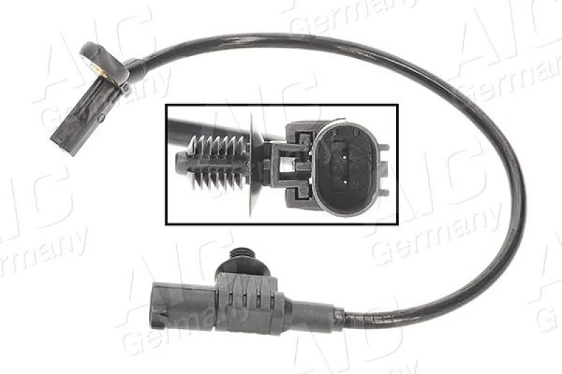 Image of AIC 57262 ABS Sensor Original AIC Quality Rear Axle Right Sensor,wheel speed (412)