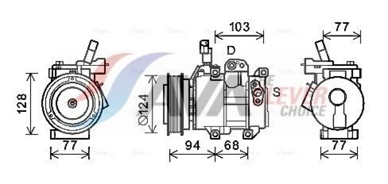 Image of Air conditioning compressor AVA COOLING SYSTEMS KAK236