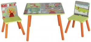 image of Liberty House Safari Nursery Table and 2 Chairs Set.