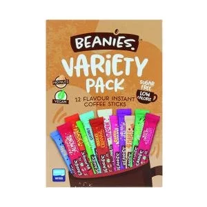 image of Beanies Coffee Stick Variety Box Pack of 12 FOBEA013B AU98268