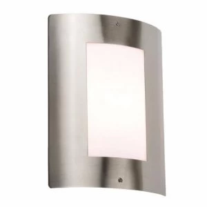 image of KnightsBridge 40W IP44 Edison Screw E27 Stainless Steel Outdoor Wall Light