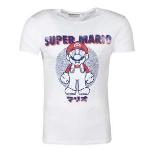 image of Nintendo - Anatomy Mario Unisex Large T-Shirt - White