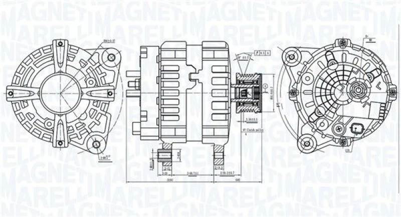 Image of MAGNETI MARELLI Alternator MAGNETI MARELLI 063736381010