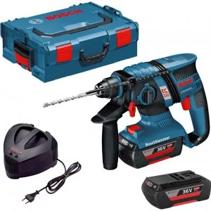 image of Bosch GBH 36 V-EC 36v Cordless Brushless SDS Drill 2 x 2ah Li-ion Charger Case