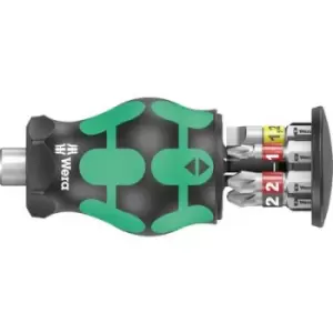 Image of Wera Kraftform Kompakt Stubby Magazin 2 05008874001 Bit set Slot, Pozidriv, Phillips incl. bit holder