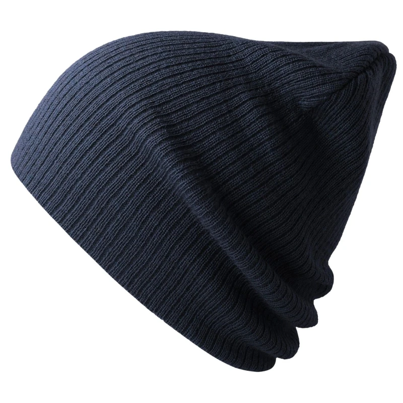 Image of Atlantis Atlantis Men Brad Slouch Beanie in Navy Navy One Size Male 5063470814909