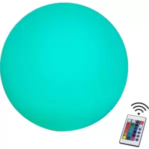 Image of HOMCOM Round Waterproof LED Light Rechargeable 16 Modes Wireless w/ Remote 35cm