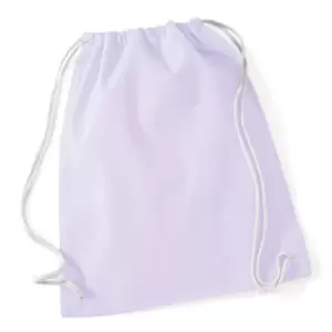 Image of Westford Mill Cotton Gymsac Bag - 12 Litres (Pack of 2) (One Size) (Lavender/White)