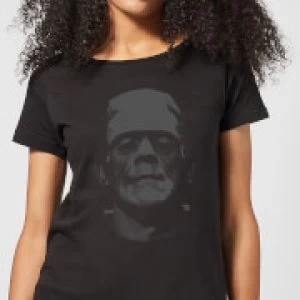 Image of Universal Monsters Frankenstein Black and White Womens T-Shirt - Black