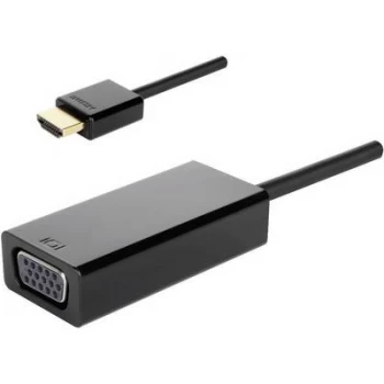 Image of Renkforce RF-4153800 HDMI / VGA Adapter [1x HDMI plug - 1x VGA socket] Black 0.05 m