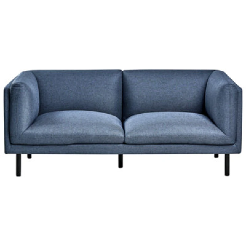 Image of Beliani Sofa 2 Seater Vorgod Fabric Dark Blue