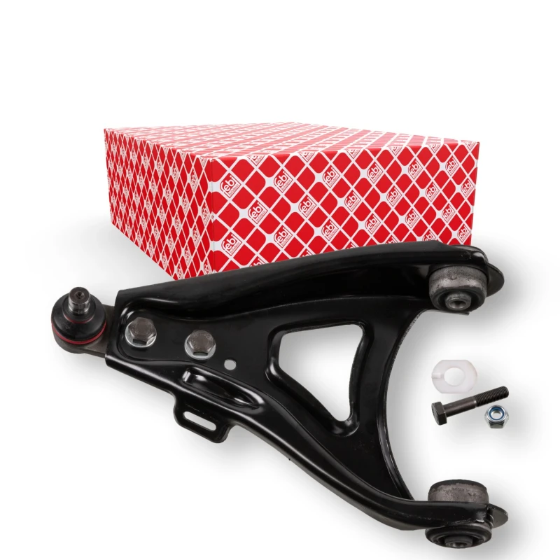 Image of FEBI BILSTEIN 19647 Suspension arm Control Arm, Sheet Steel, Lower, with ball joint, with rubber mounts Sheet Steel Track Control Arm (273)