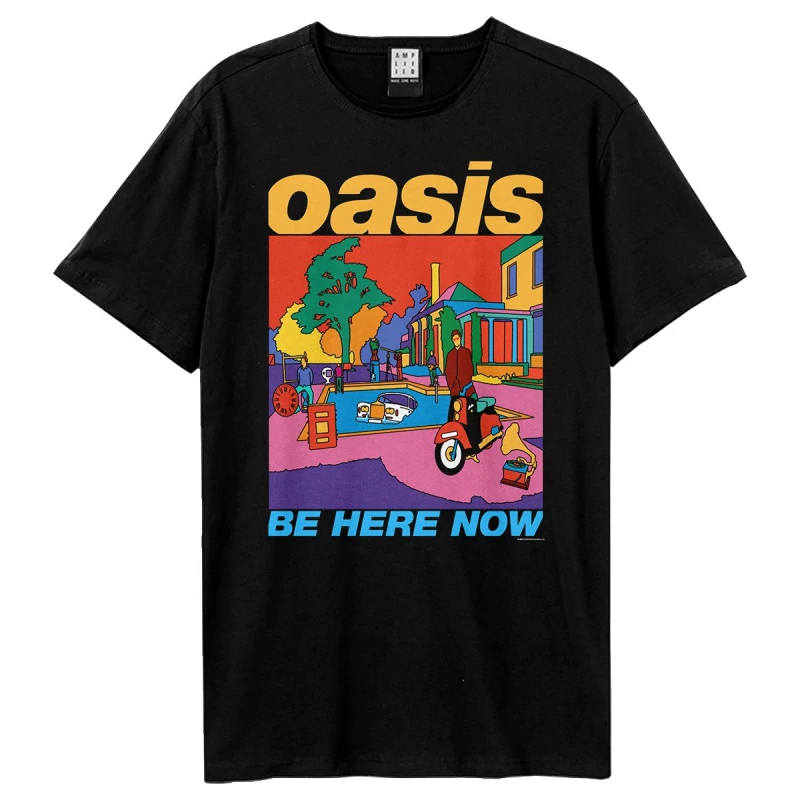 Image of Amplified Amplified Men Be Here Now Oasis T-Shirt in Black Size: X-Small Black XS Male 5063652562451