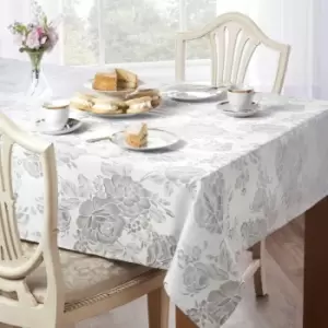 Image of Green & Sons Grace Table Cloth 70 X 108" Silver