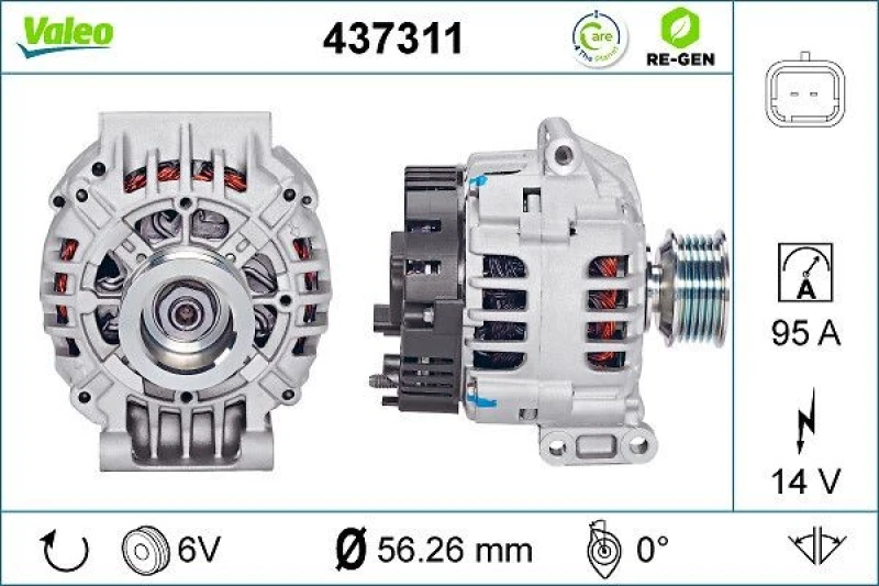Image of Alternator VALEO 437311