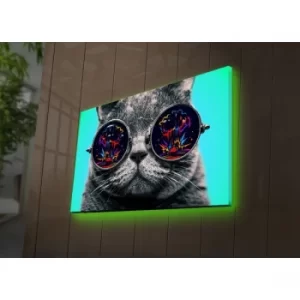 Image of 4570DACT-61 Multicolor Decorative LED Lighted Canvas Painting