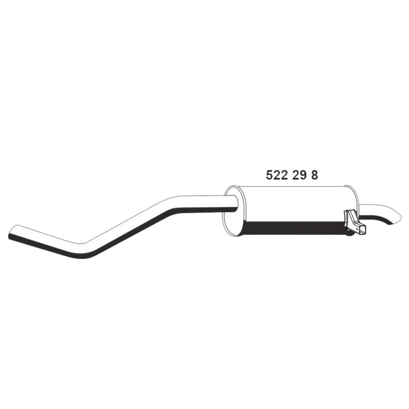 Image of ERNST 522298 Rear silencer End Silencer (3437)