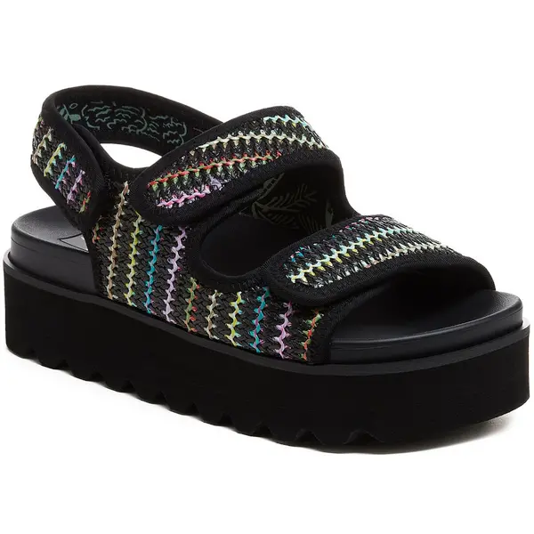 Image of Rocket Dog Womens Balmy Randy Raffia Block Wedge Sandals UK Size 4 (EU 37)
