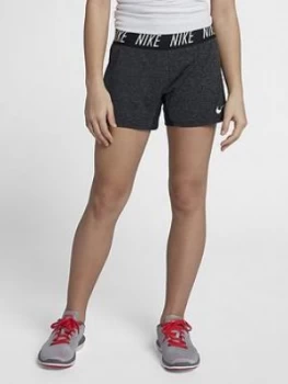 image of Nike Dry Older Girls Trophy Training Shorts - Black Heather