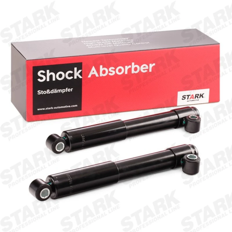 Image of STARK SKSA-0133323 Shock absorber Rear Axle, Oil Pressure, Twin-Tube, Telescopic Shock Absorber, Bottom eye Shock Absorber (854)