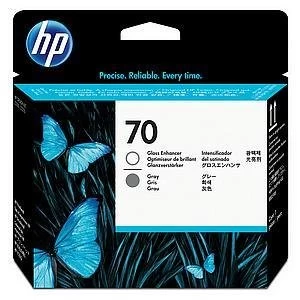 Image of HP 70 Gloss Enhancer and Grey Printhead