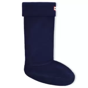 Image of Hunter Unisex Recycled Fleece Tall Boot Socks Navy Large