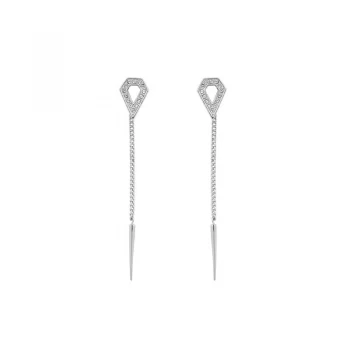 image of Karl Lagerfeld Open Diamond & Point Earrings