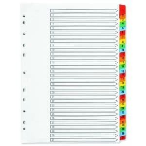 Image of Q-Connect 1-31 Index Multi-punched Reinforced Board Multi-Colour