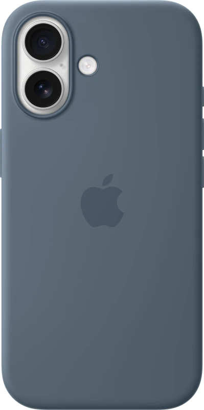Image of Apple iPhone 17 Silicone Case with MagSafe for iPhone 17 - Anchor Blue