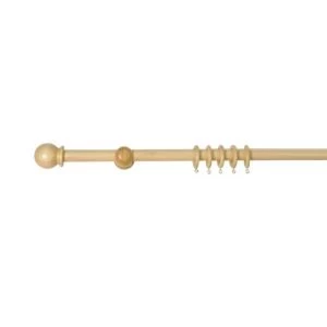 Image of Colours Pine effect Fixed length Curtain pole L300 cm