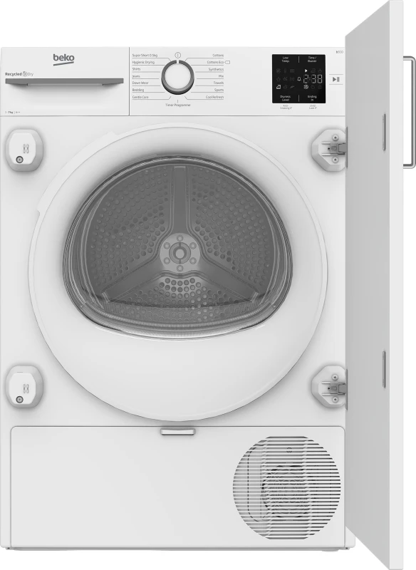 Image of Beko NTIKP71131W 7Kg Integrated Heat Pump Tumble Dryer - White - A++ Rated