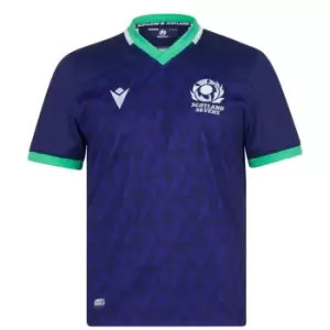 Macron Scotland Rugby 7s Home Rugby Shirt 2021 2022 - Blue