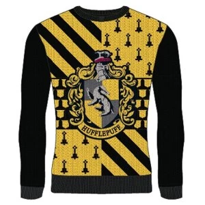 Harry Potter - Hufflepuff Unisex Christmas Jumper Medium