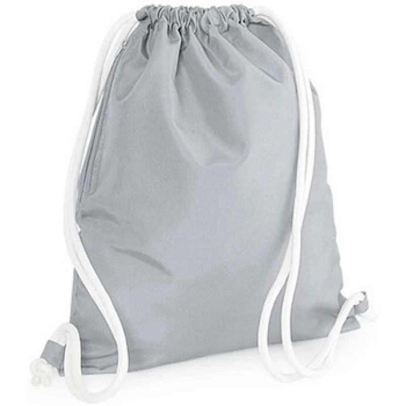 Image of Bagbase Icon Drawstring Bag in Mid Grey Mid Grey Unisex
