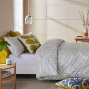 image of Orla Kiely Tiny Stem Duvet Cover, Double, Light Cool Grey