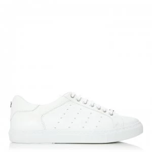 Image of M by Moda Patch Detail Benni Trainers - WHT/WHT BACK