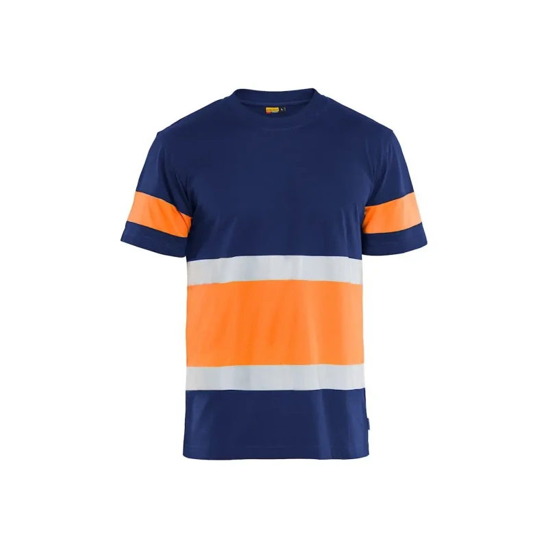 Image of BLÅKLÄDER T-Shirt 33871030 Cotton Navy Blue, Orange Size 4XL