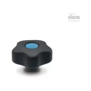 Image of ELESA Lobe knob-VCT.43 B-M8-Soft-C17 Green
